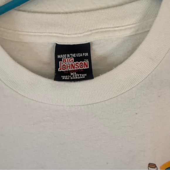 Vintage big Johnson White Graphic Tee XL - Picture 3 of 6
